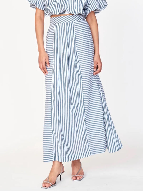Mirth Praiano Skirt in Ocean Stripe