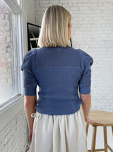 Lena Puff Sweater - Indigo