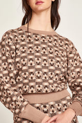 Mirth Bozeman Pullover in Milkweed Coeur Jacquard