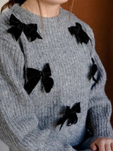 Velvet Bow Sweater