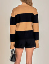 Dani Striped Collared Sweater