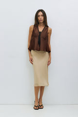 Mara Slip Skirt - Taupe