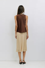 Mara Slip Skirt - Taupe
