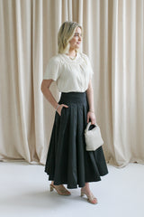 Sienna Black Midi Skirt