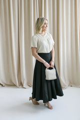 Sienna Black Midi Skirt