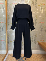 Zoe Smocked Pant- Black