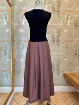 Bridget Contrast Dress- Brown/Black