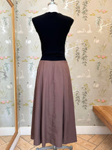 Bridget Contrast Dress- Brown/Black