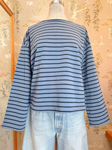 Shelly Stripe Top- Blue