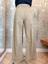 Allie Barrel Leg Pants- Khaki