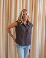 Espresso Cargo Blouse