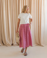 Picnic Gingham Skirt - Red