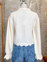 Sophia Scalloped Sweater - Cream