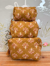 Maison de Frédéric Cosmetic Bag Set- Brown/Rust