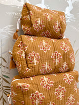 Maison de Frédéric Cosmetic Bag Set- Brown/Rust