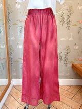 Seaside Stripe Pants- Tomato
