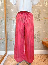Seaside Stripe Pants- Tomato