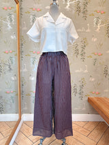 Seaside Stripe Pants- Brown