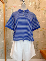 Camila Stripe Polo - Blue