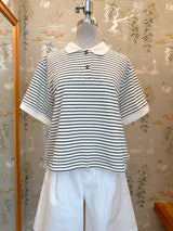 Camila Stripe Polo - Cream