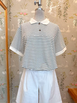 Camila Stripe Polo - Cream