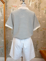 Camila Stripe Polo - Cream