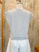 Kaya Striped Tee- Gray