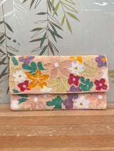 Floral Beaded Clutch
