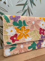 Floral Beaded Clutch
