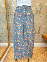 Floral Barrel Jeans