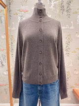 Maude Button Cardigan - Steel