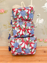 Maison de Frédéric Cosmetic Bag Set- Red/Blue