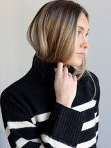 Stripe Turtle Neck Sweater