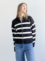 Stripe Zip Sweater