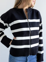 Stripe Zip Sweater