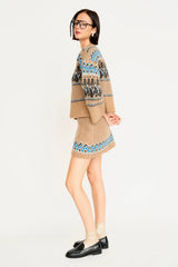 Mirth Salida Brushed Fairisle Sweater in Glacial