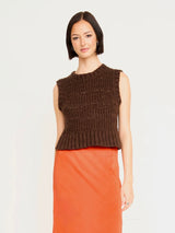 Mirth Ladderstitch Vest in Cocoa