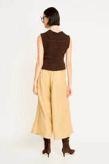 Mirth Ladderstitch Vest in Cocoa