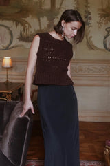 Mirth Ladderstitch Vest in Cocoa
