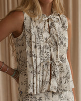 Tara Toile Bow Blouse