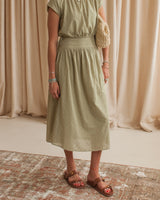 Gabbie Dot Midi Skirt - Olive
