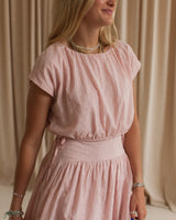 Gabbie Dot Cropped Top - Pink