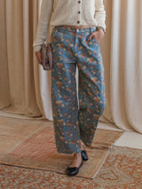 Floral Barrel Jeans
