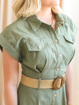 Naomi Belted Midi Dress