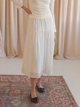 Cece Tiered Midi Skirt