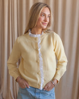 Addie Ruffle Knit Cardigan - Yellow