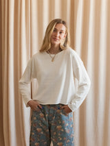 Rolled Hem Long Sleeve- Off White