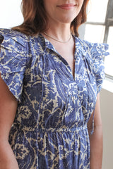 Ulla Johnson Kairi Flutter Sleeve Midi Dress - Ocean