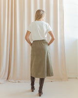 Meredith Corduroy Midi Skirt
