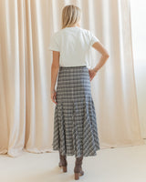 Simone Plaid Midi Skirt